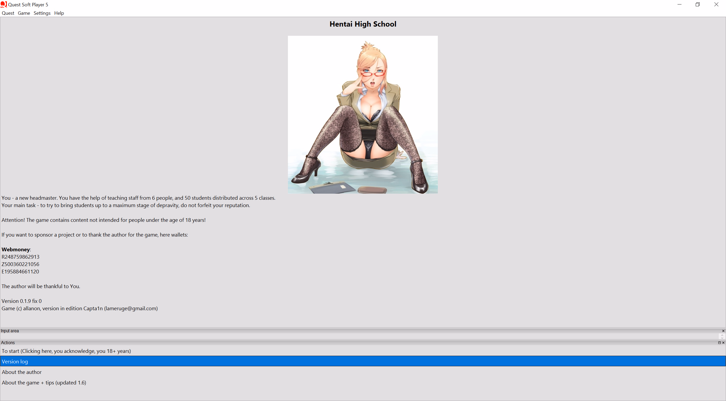 QSP Abandoned Hentai High School [v1.9] [Capta1n] download