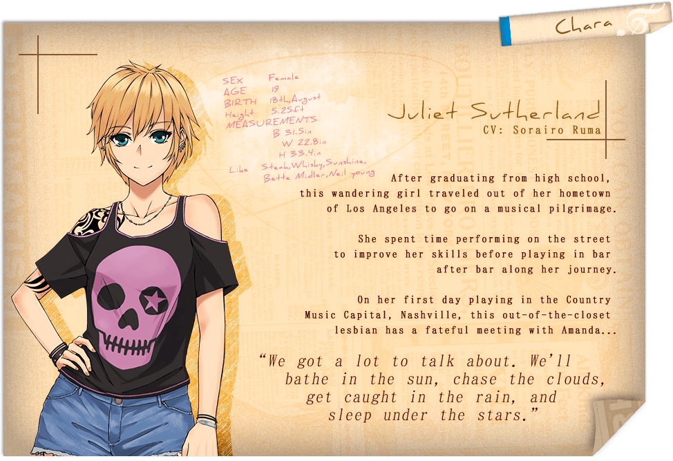 VN Ren'Py Completed Love, Guitars, and the Nashville Skyline [Cosmillica]