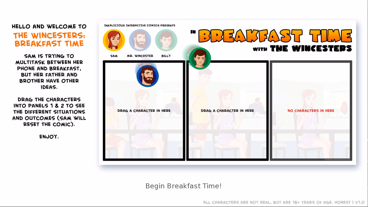 Ren'Py Completed The Wincesters: Breakfast Time [Final] [Inkalicious]