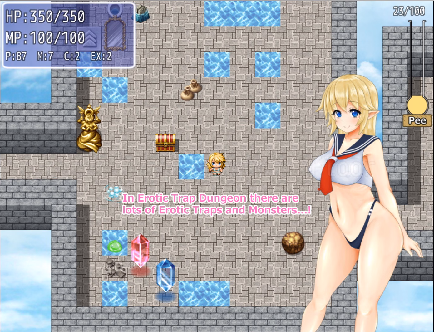 RPGM Completed Erotic Trap Dungeon [Final] [I can not win the girl]