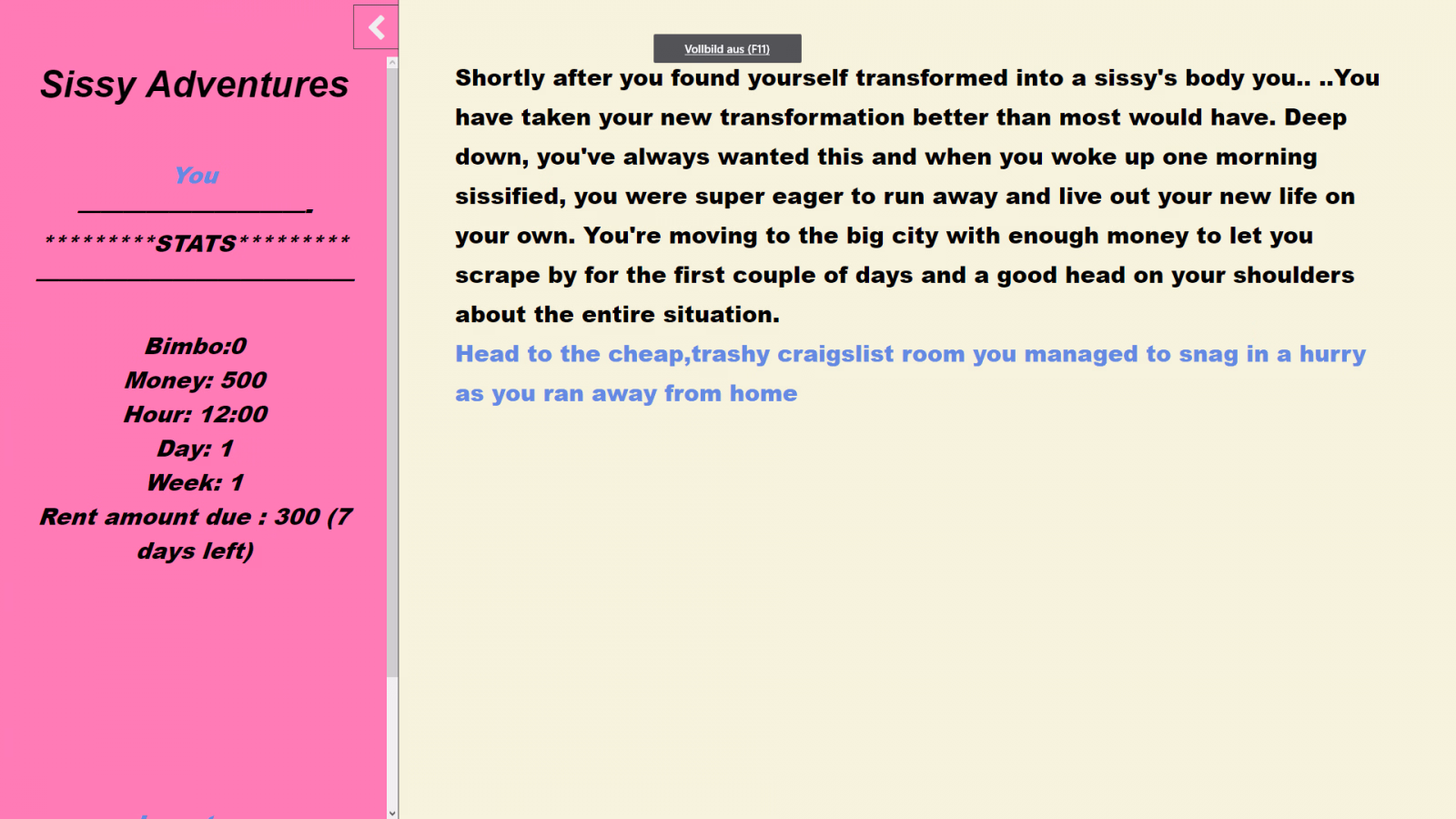 HTML Abandoned Sissy Adventures [v2.5] [OdetoComplex]