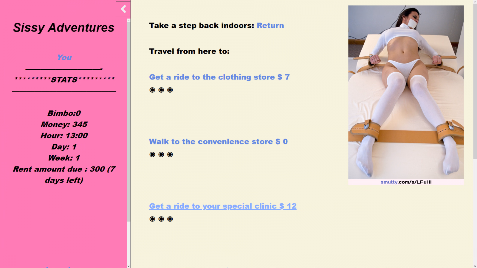 HTML Abandoned Sissy Adventures [v2.5] [OdetoComplex]
