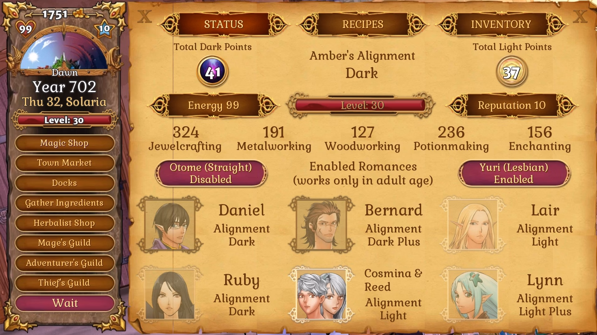 VN Ren'Py Completed Amber's Magic Shop [Winter Wolves]