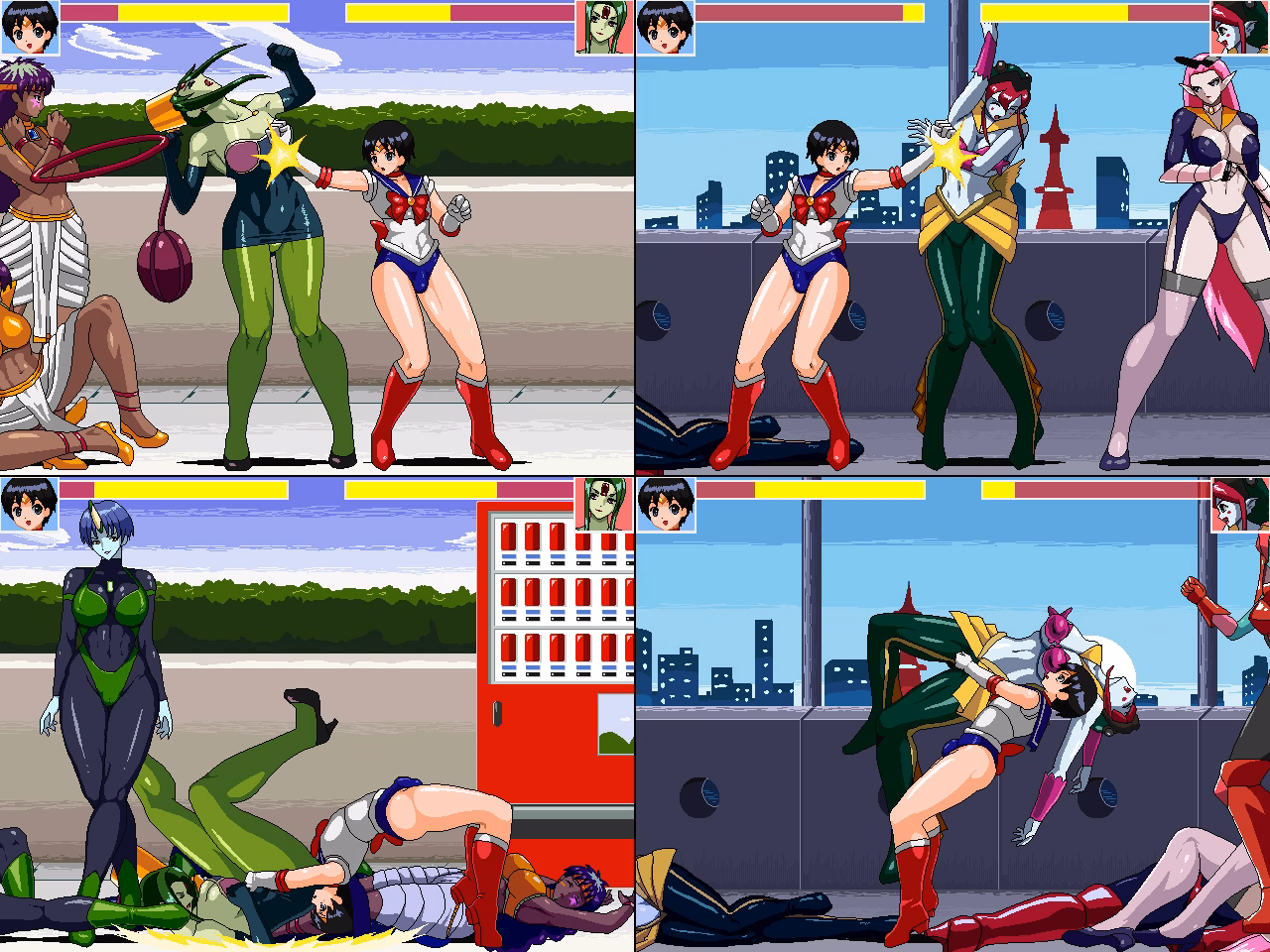 Others Completed Size Fetish One x Shota Battle 2 - Female Mutant VS Crossdressing Soldier [Final] [78]