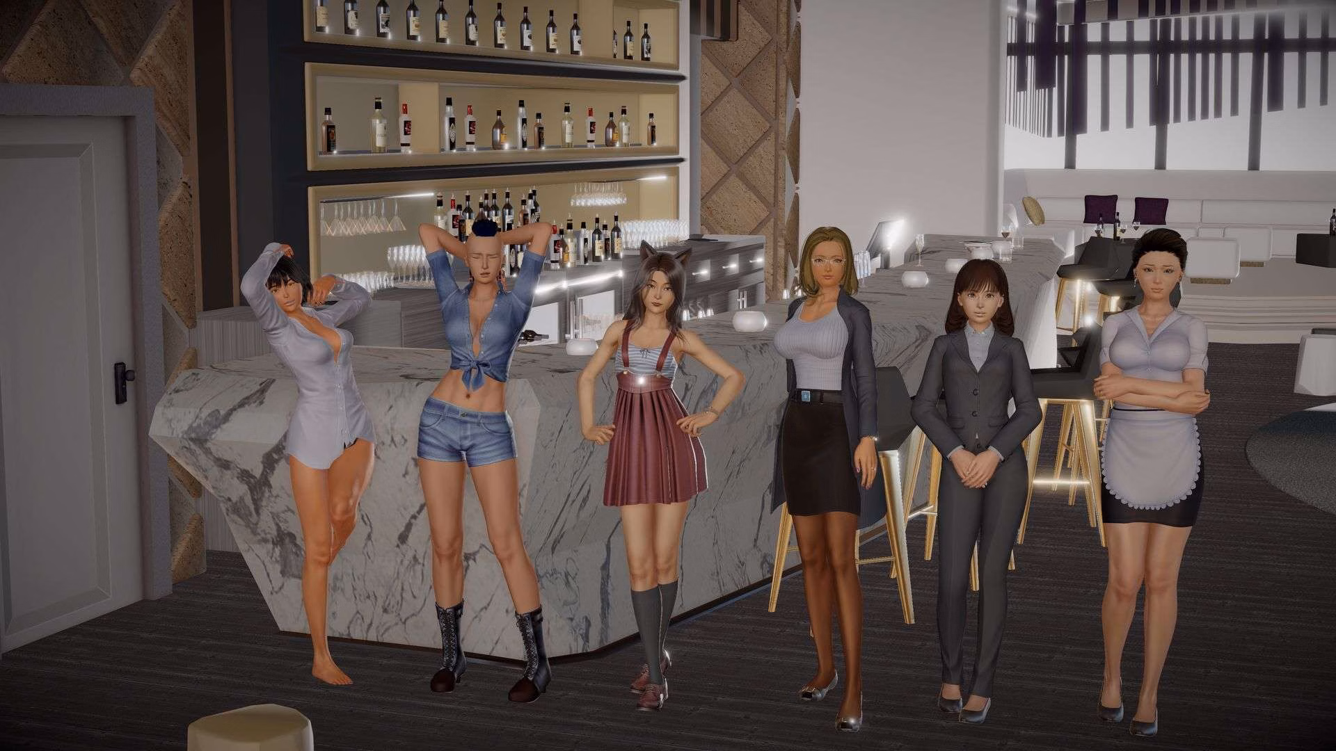 VN Ren'Py Abandoned Hot Kitty BAR [v0.7] [Jester555]