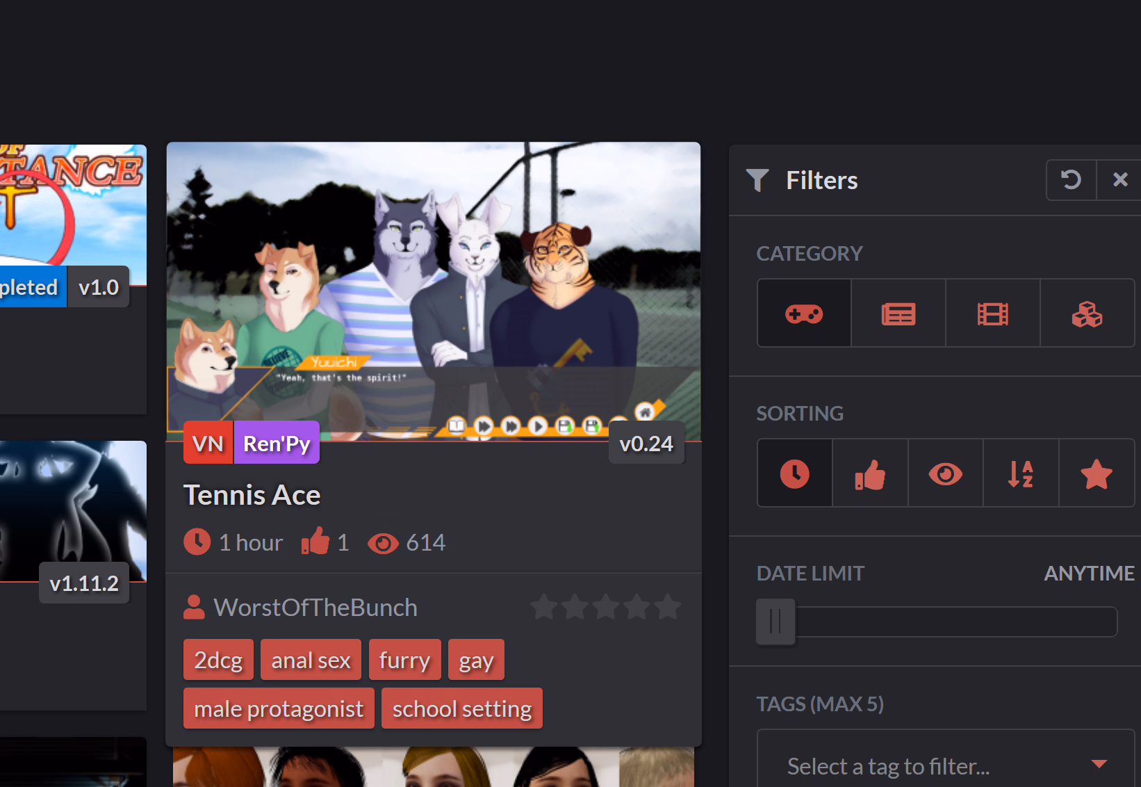 VN Ren'Py Tennis Ace [v0.85] [WorstOfTheBunch]