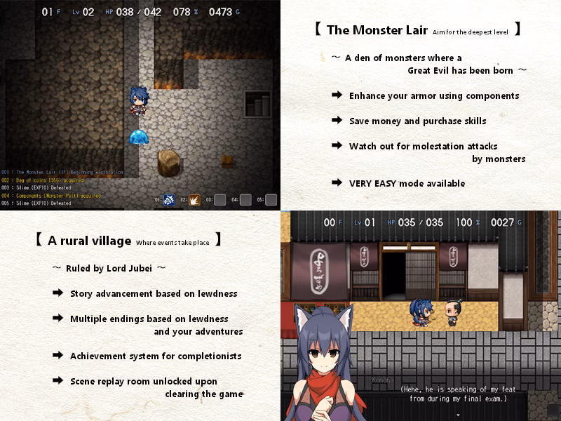 RPGM Completed Konoha, Anti-evil Foxy Ninja [v1.22] [Hachimitsu Sand]