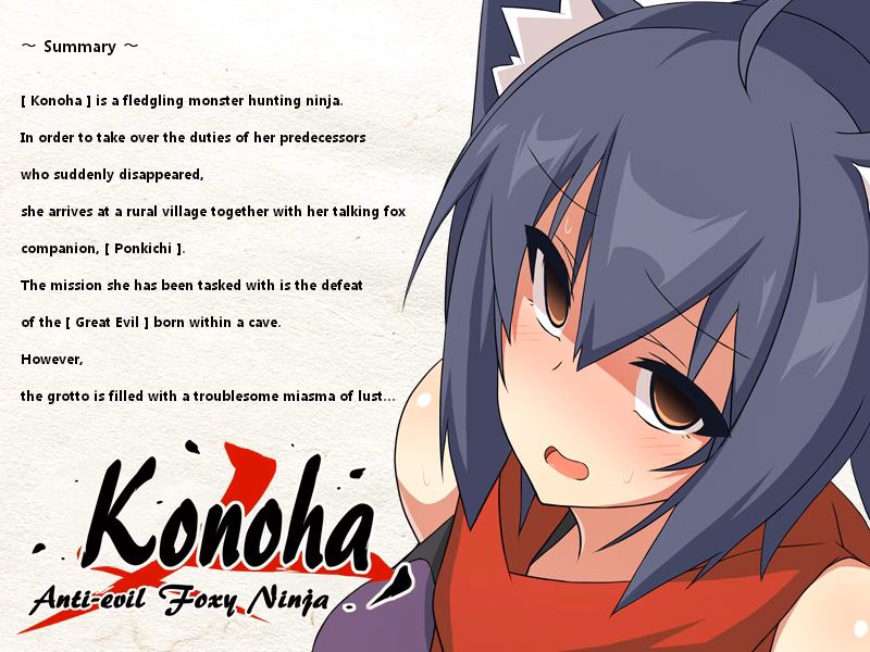 RPGM Completed Konoha, Anti-evil Foxy Ninja [v1.22] [Hachimitsu Sand]