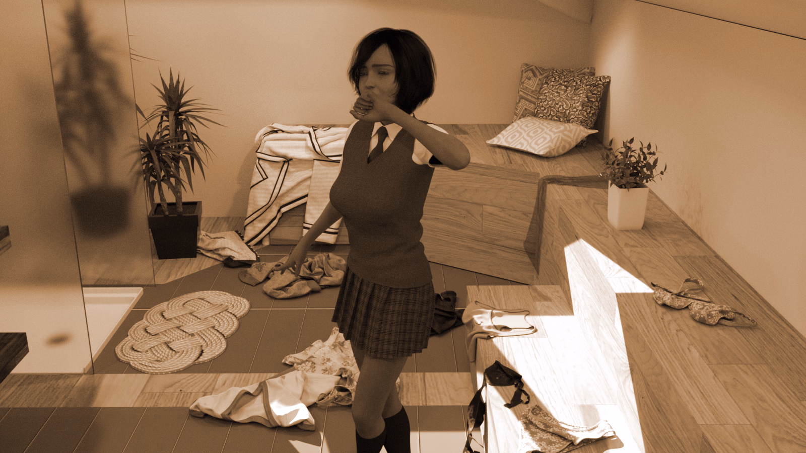 VN Ren'Py Abandoned Roomies [Demo] [Crixom]