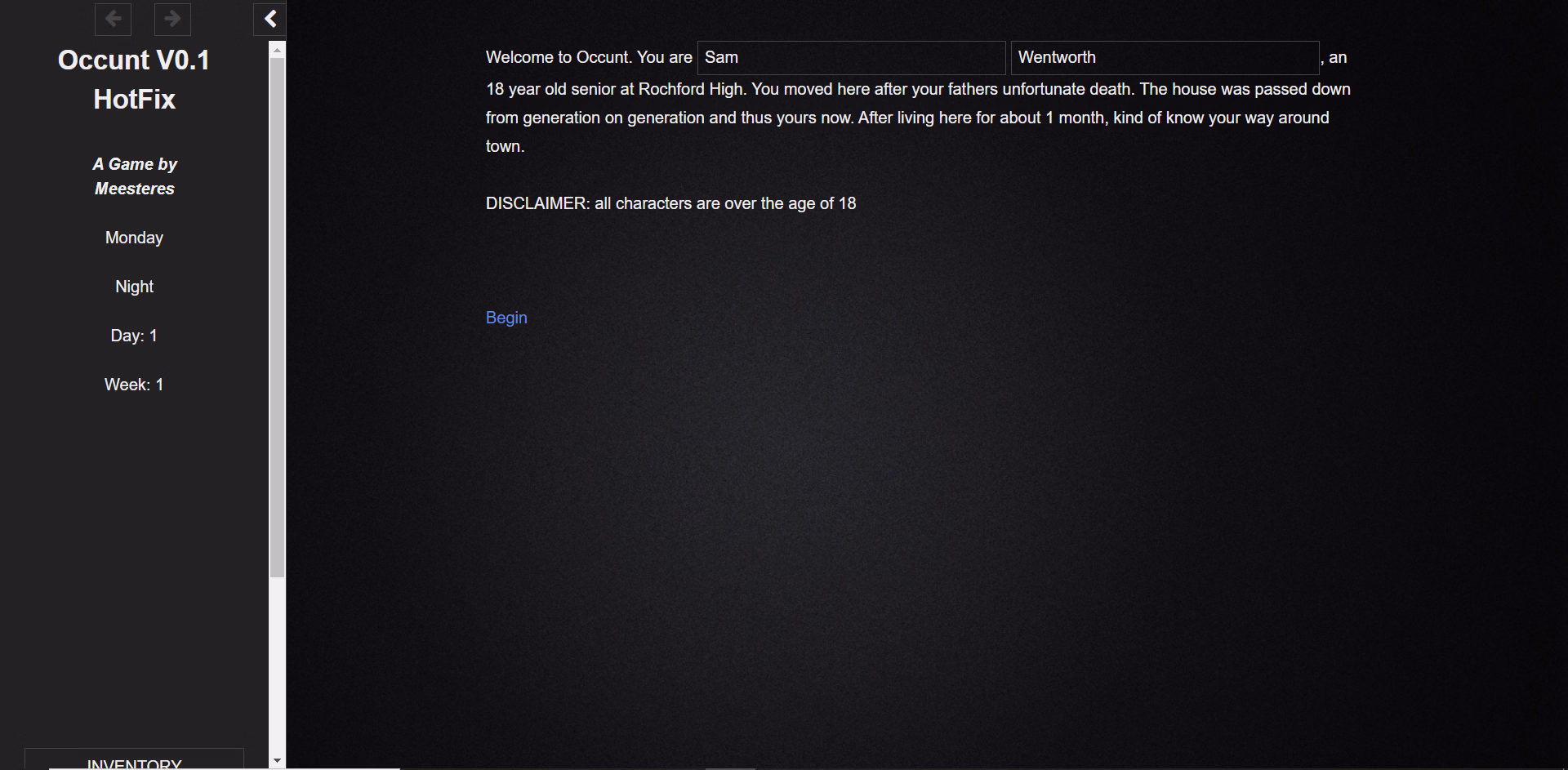 HTML Abandoned Occunt [v0.1 HotFix] [Meesteres]
