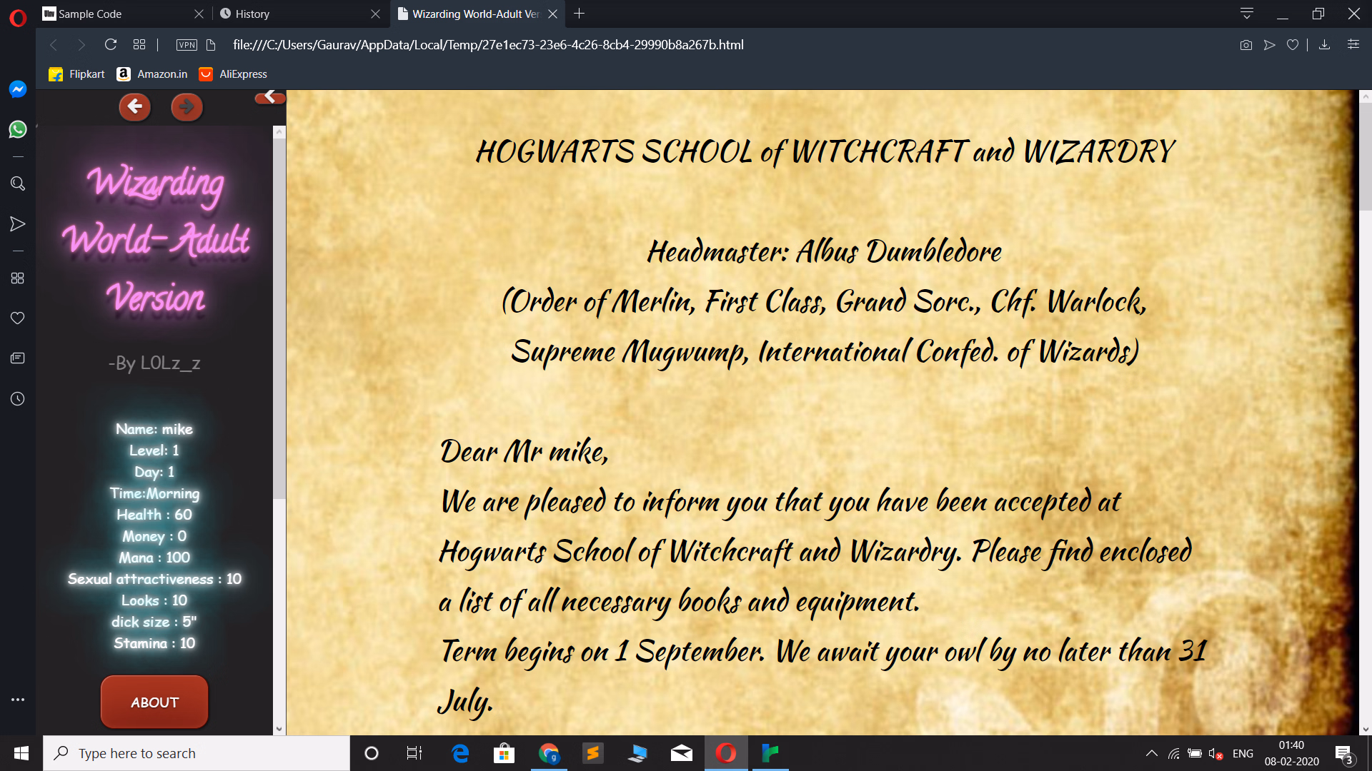 HTML Abandoned Wizarding World Adult Version [v0.1.2.5 Bugfix] [L0Lz_z]
