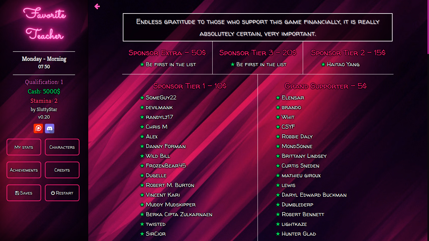 HTML Favorite Teacher [v1.77] [SluttyStar]