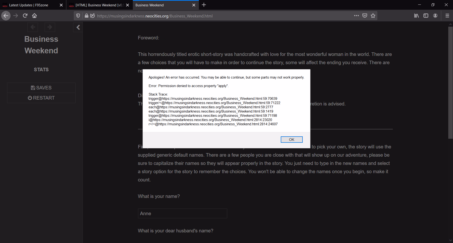 HTML Abandoned Business Weekend [v0.8] [TacoTown]
