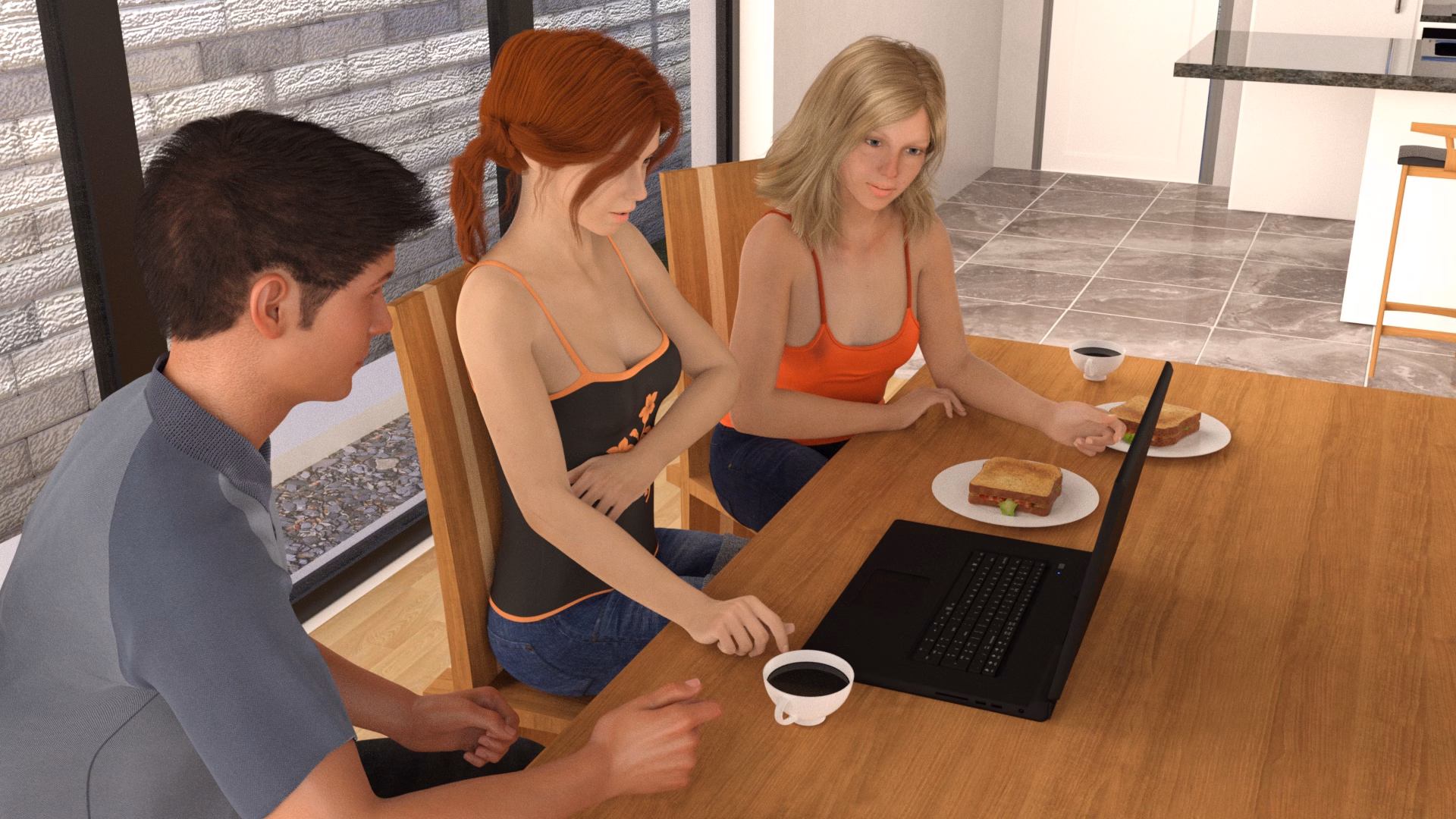 VN Ren'Py Abandoned Love, Demons and Broken Nose [v0.2.1] [Lawfullame]