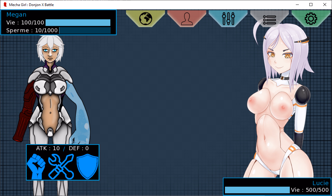 Ren'Py Abandoned Mecha Girl : Donjon X Battle [Demo] [The Lionesses of Sins]