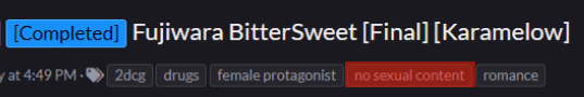 VN Ren'Py Completed Fujiwara BitterSweet [Final] [Karamelow]