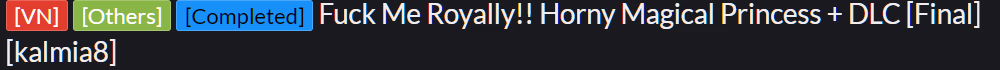 VN Others Completed Fuck Me Royally!! Horny Magical Princess [Final + DLC] [Kalmia8]