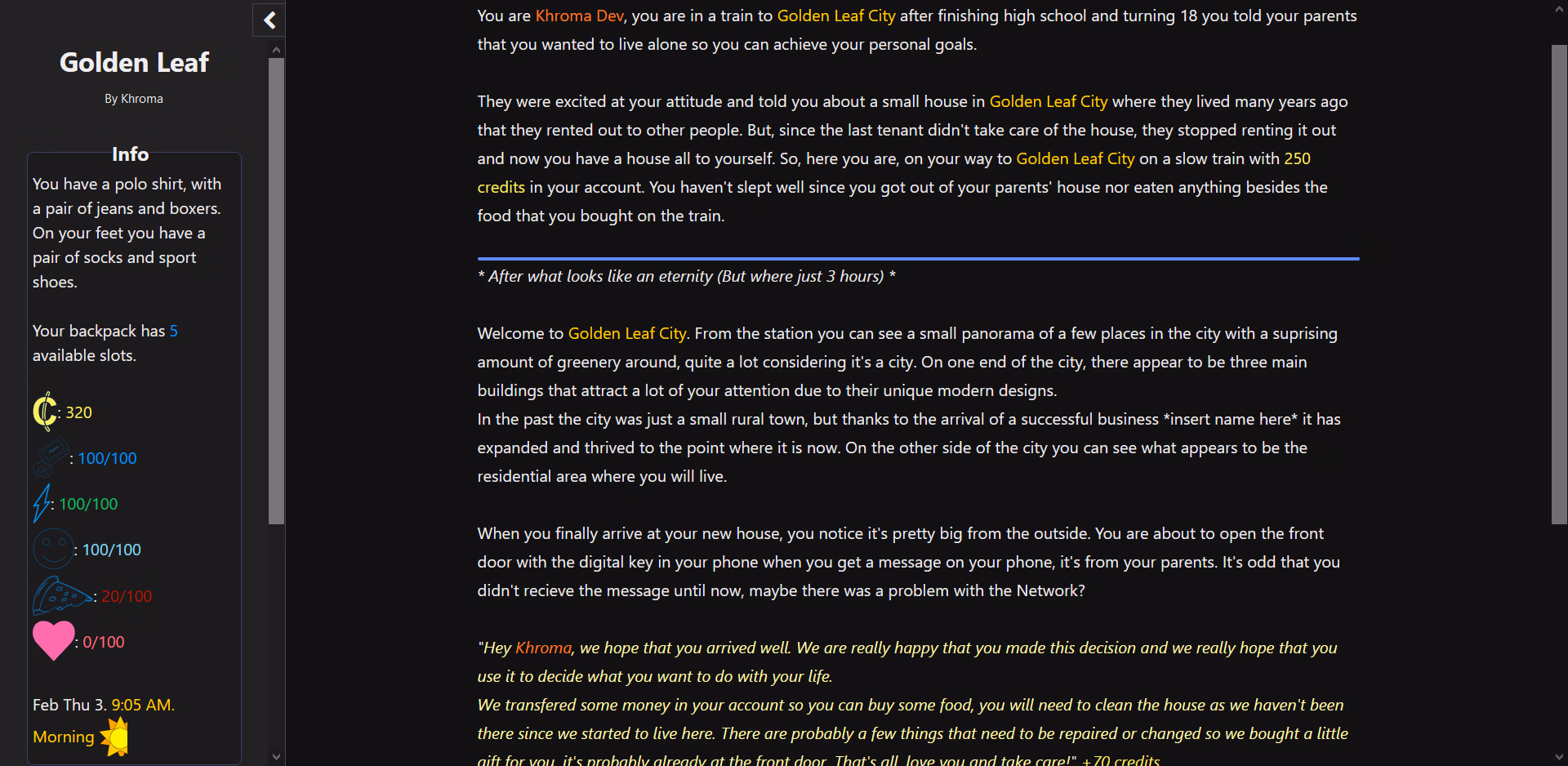 HTML Abandoned Golden Leaf [v0.2.4.1] [Khroma]