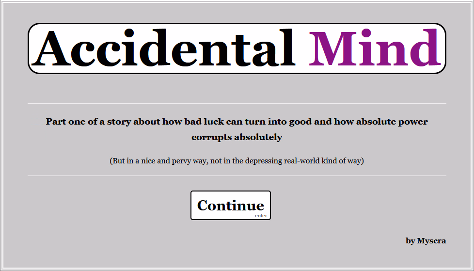 HTML Accidental Mind [v3.8 Alpha] [Myscra]
