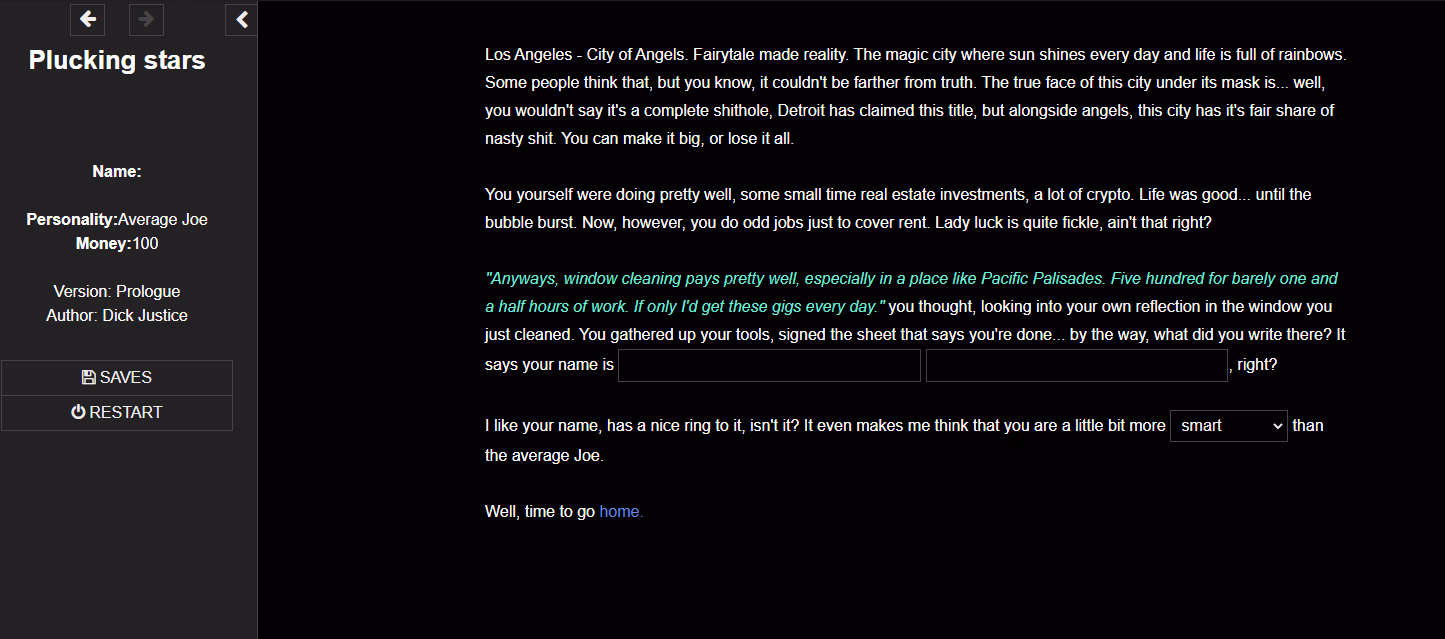 HTML Abandoned Plucking Stars [Prologue] [DickJustice]
