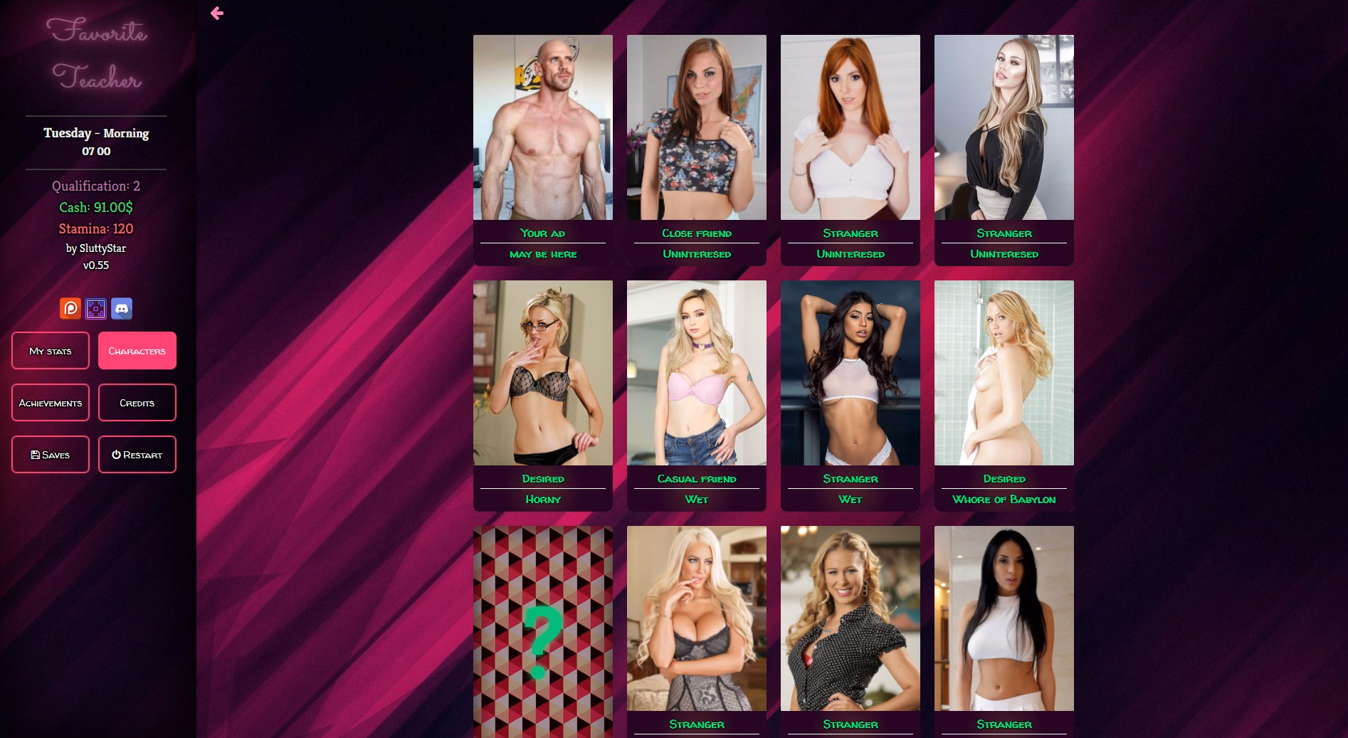 HTML Favorite Teacher [v1.77] [SluttyStar]