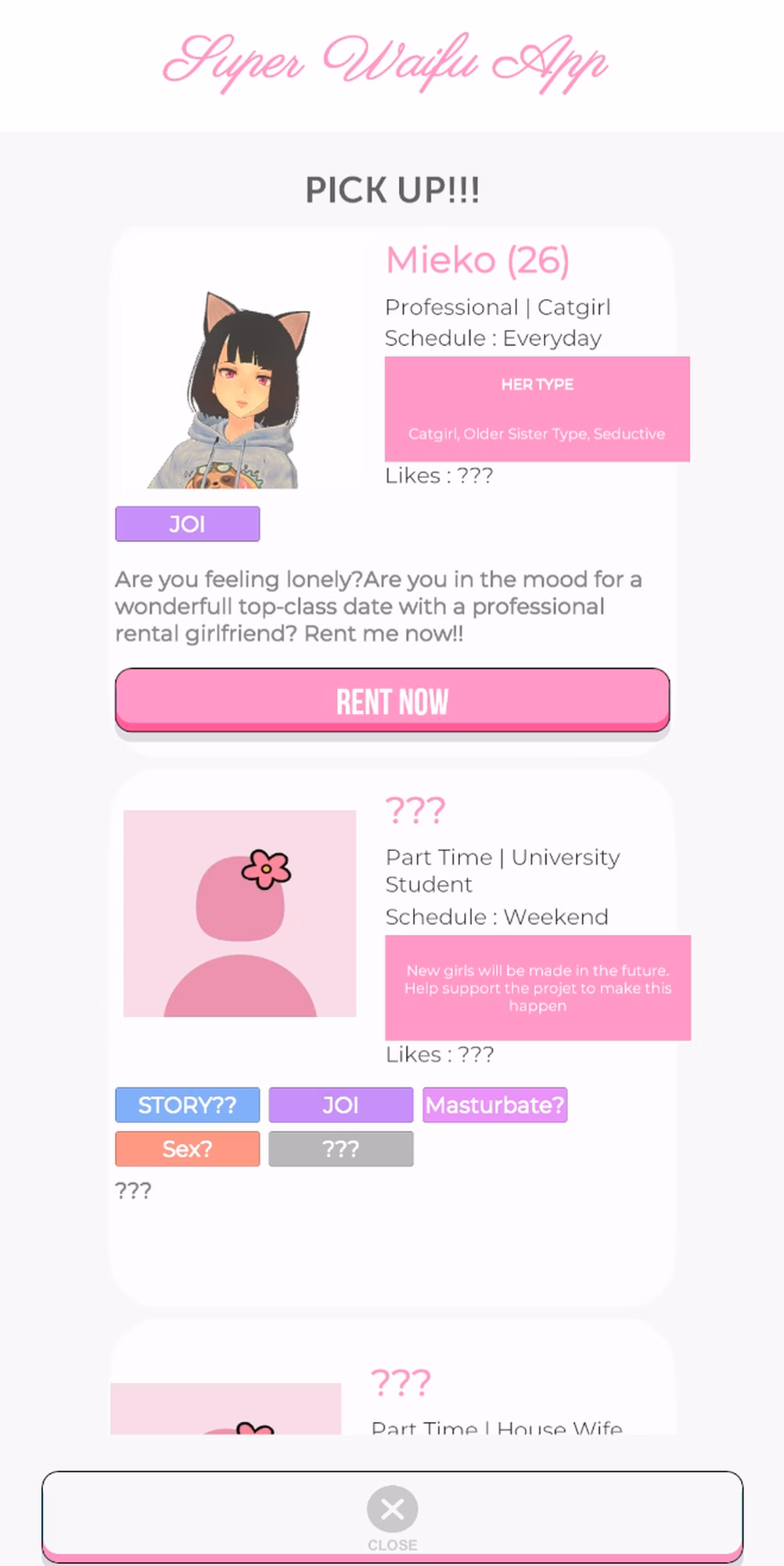 Unity Abandoned My Rental Girlfriend [v0.1.3] [Waifu Master]