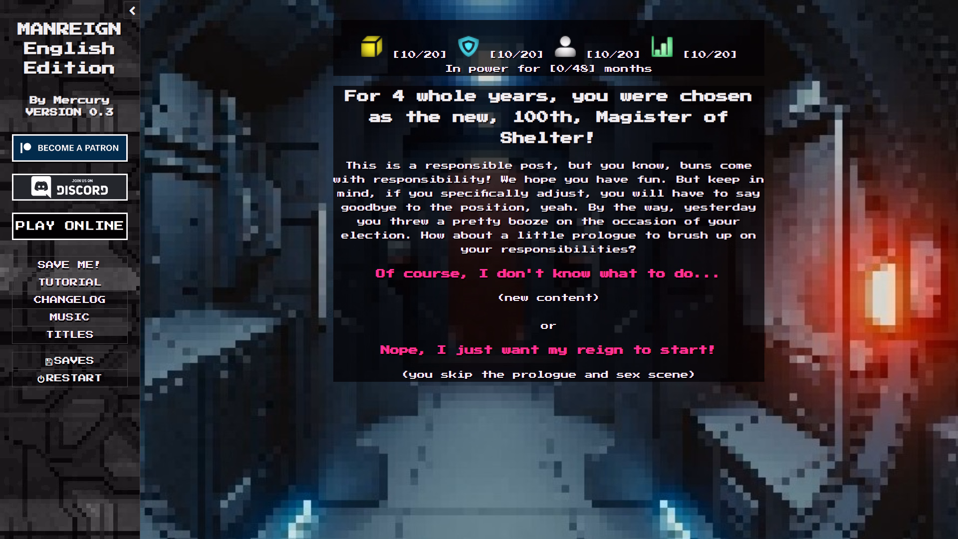 HTML Completed Manreign [v1.0] [MercuryDev]