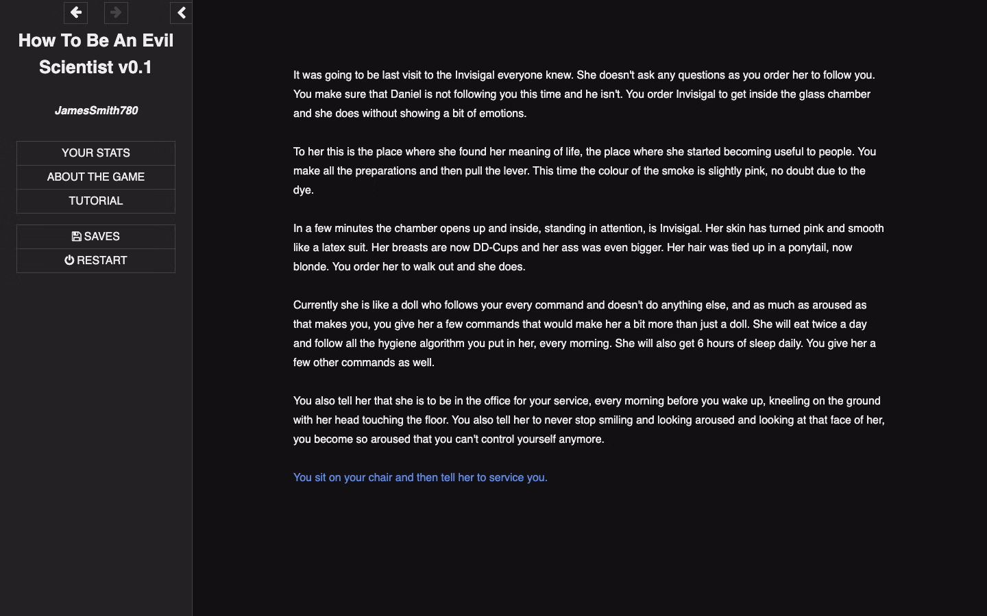 HTML Abandoned How to Be an Evil Scientist [v0.1] [JamesSmith780]