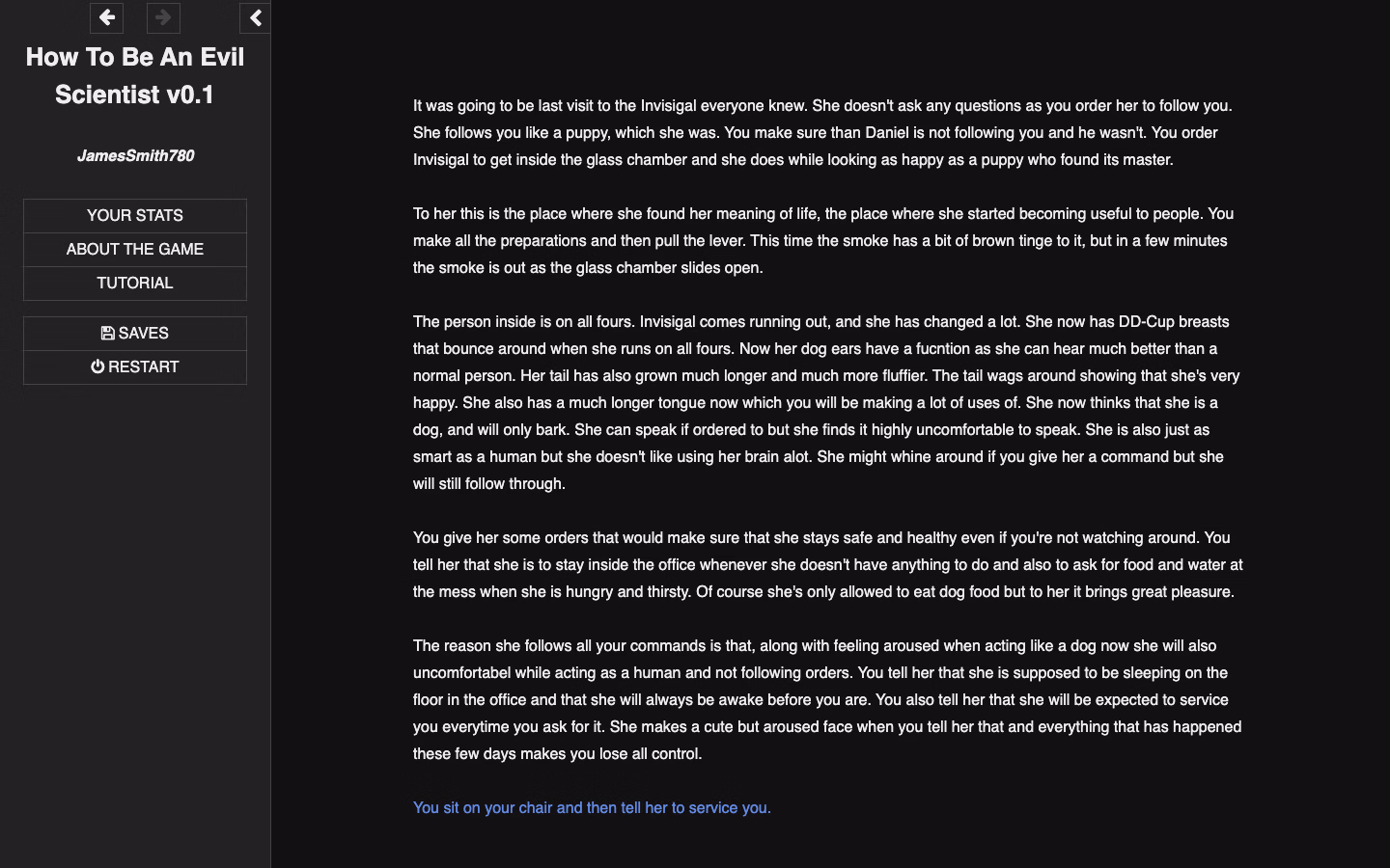 HTML Abandoned How to Be an Evil Scientist [v0.1] [JamesSmith780]