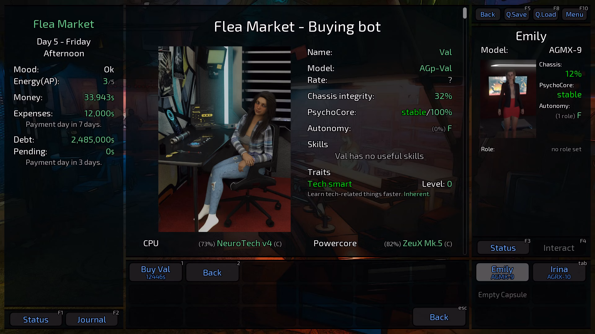 Ren'Py Abandoned Defective Sexbot Chop Shop [v0.4.1] [Radnor]