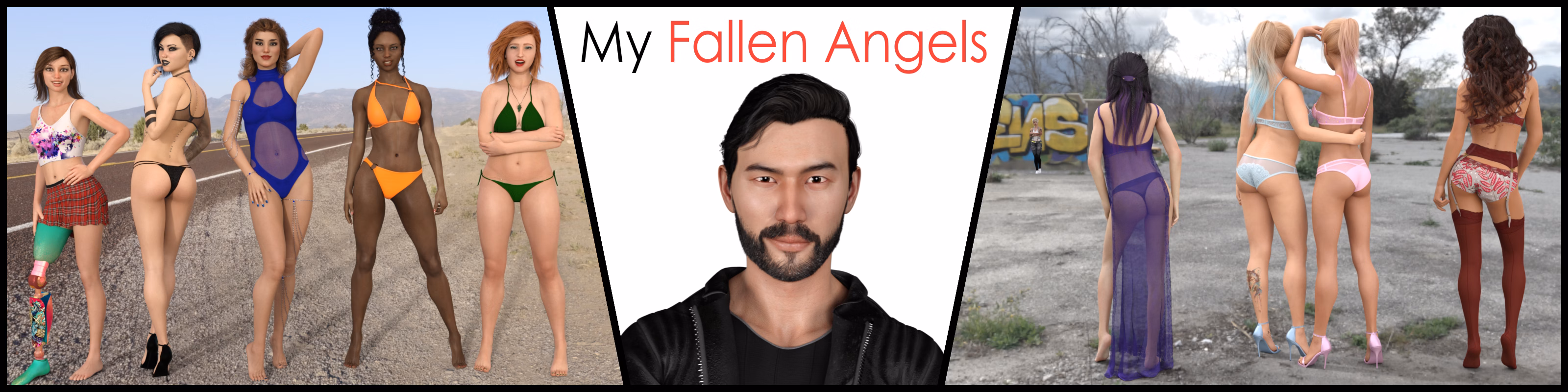 Ren'Py Completed My Fallen Angels [v1.0.1] [Bad Angel Games]
