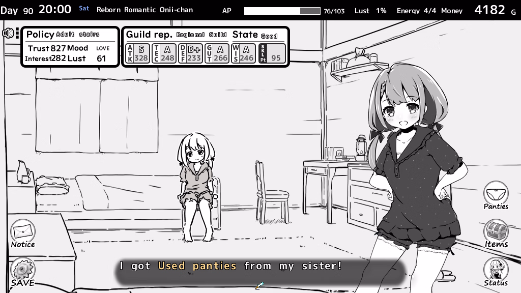 Wolf RPG Completed Living With Sister: Monochrome Fantasy [v2.0.0 + DLC] [Inusuku]