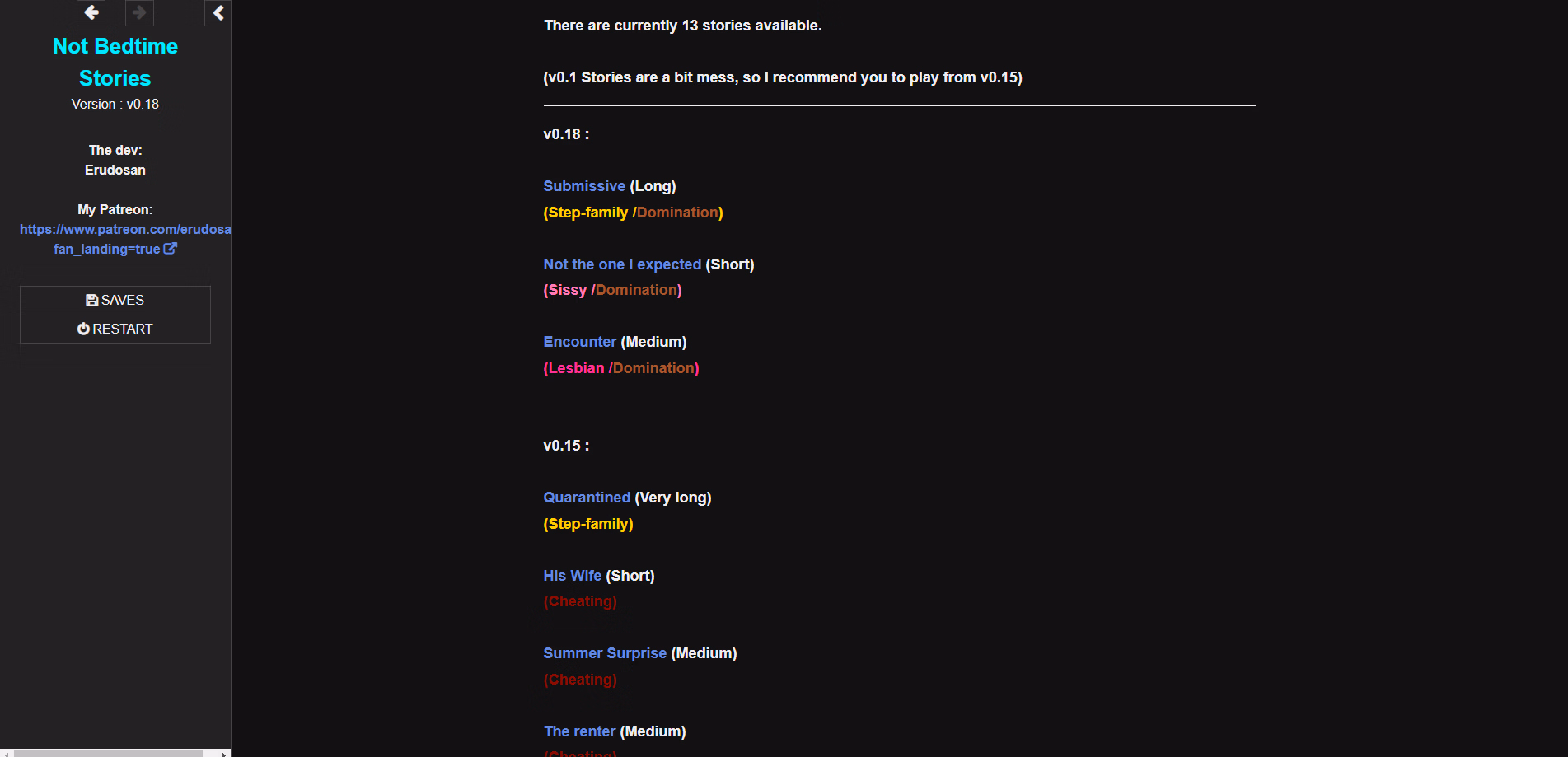 HTML Abandoned Not Bedtime Stories [v0.18] [Erudosan]