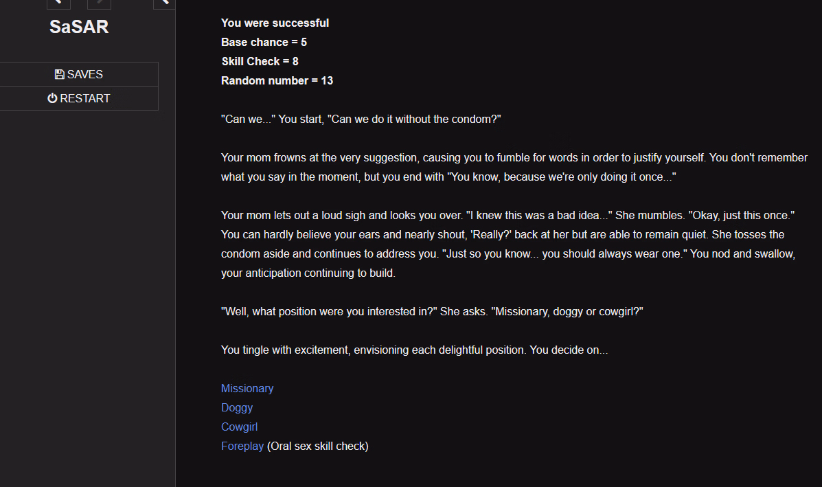 HTML SASAR - Sexy Adult Simulated Augmented Reality - Formerly Sex and Sex Again Revival [v2406A] [IcarusDragon]