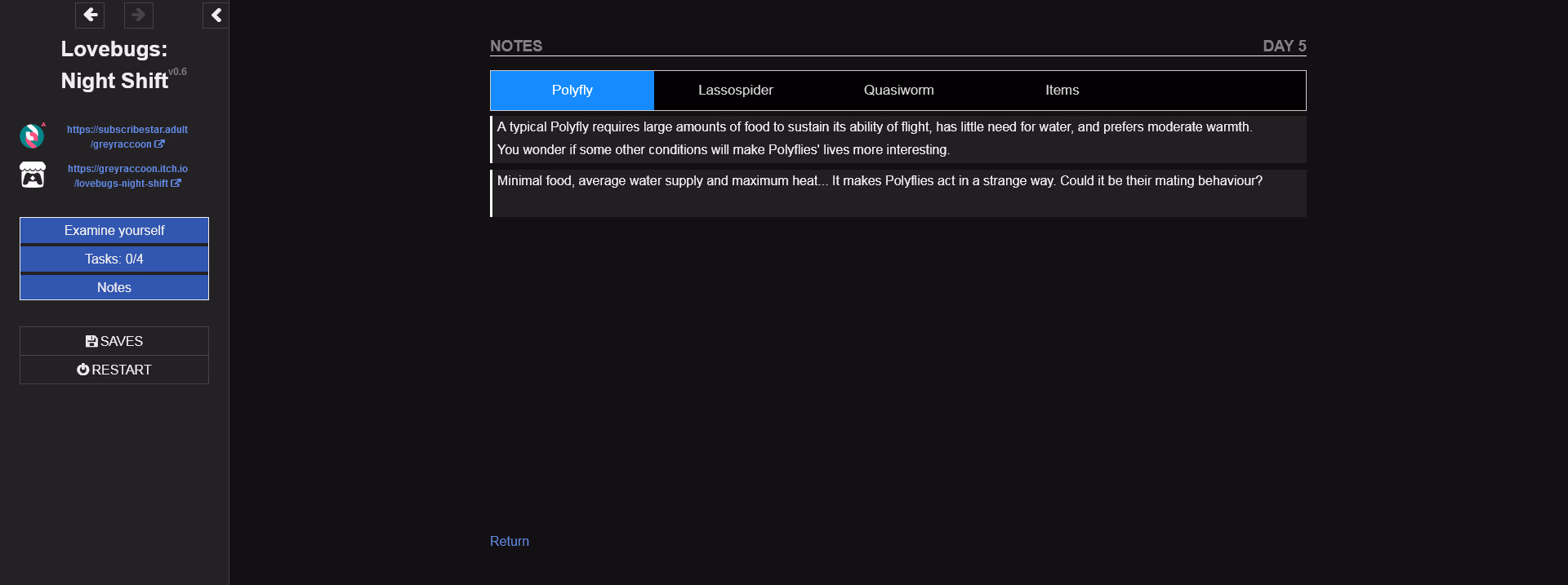 HTML Abandoned Lovebugs: Night Shift [v0.6] [GreyRaccoon]