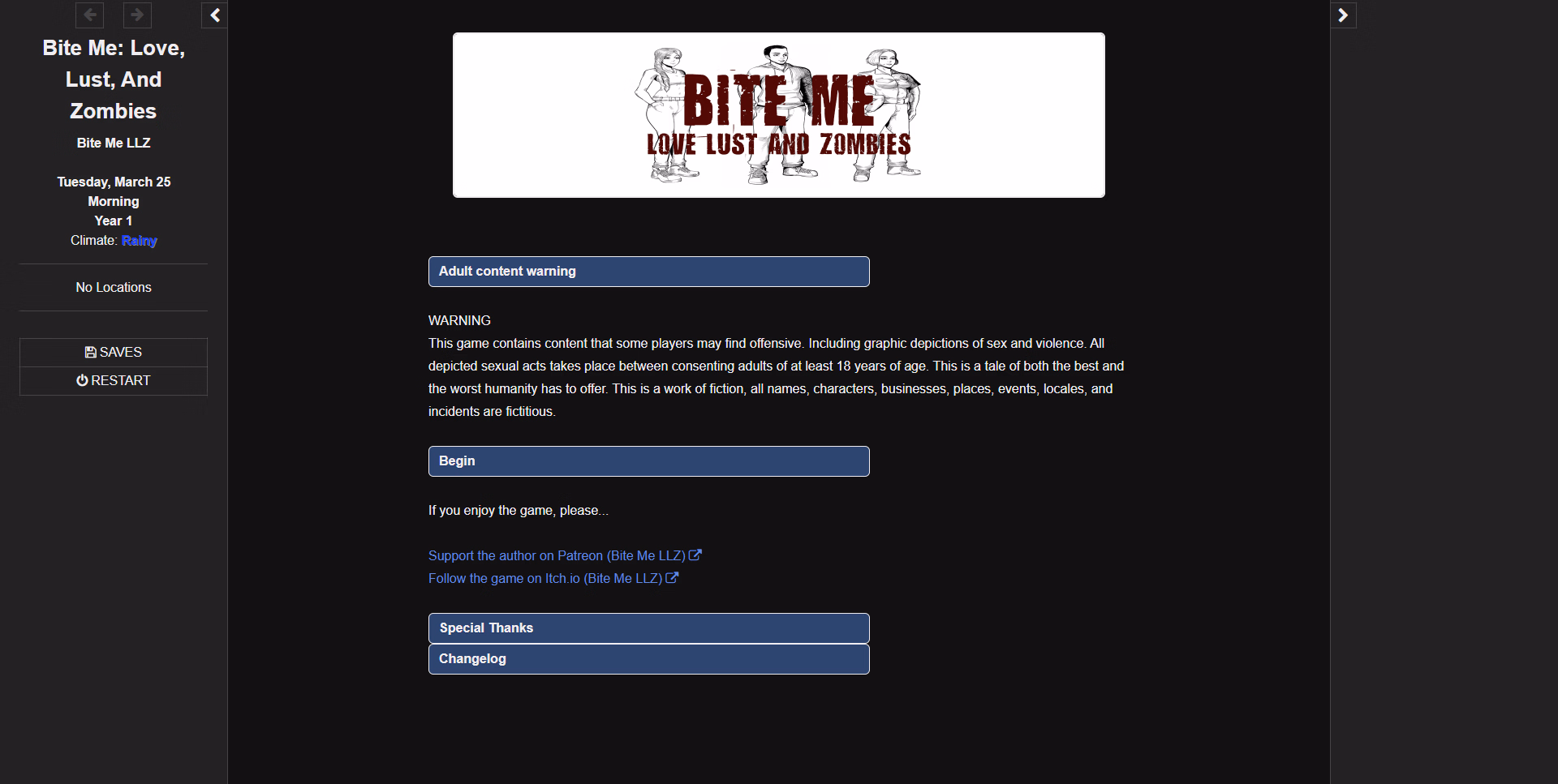 HTML Abandoned Bite Me - Love, Lust, and Zombies [vA13 Cheat] [Bite Me LLZ]