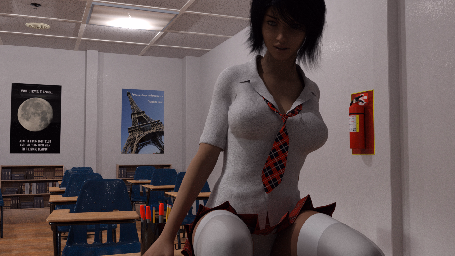VN Ren'Py Abandoned Teacher's Harem [v0.5] [T-Wizard]