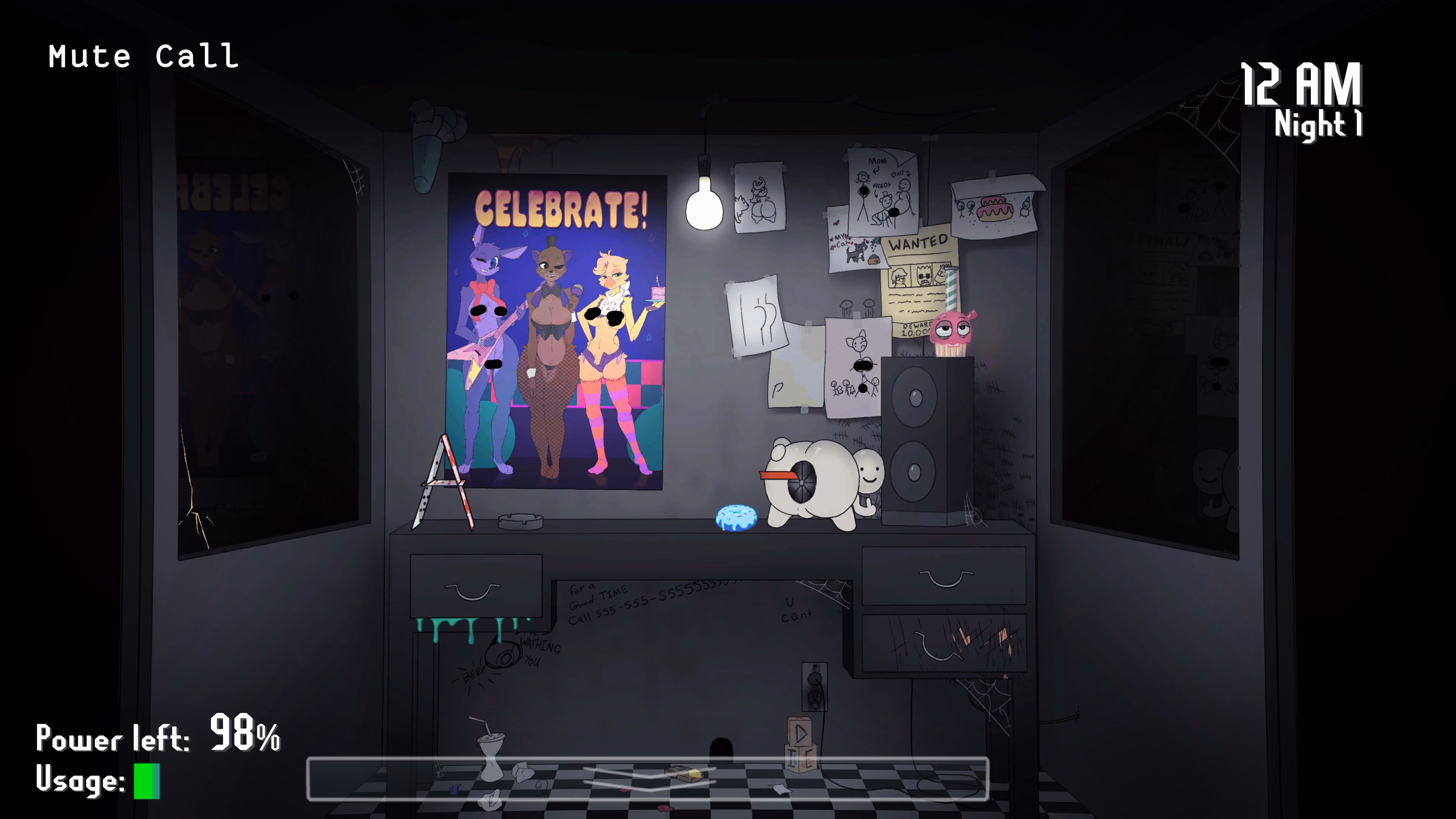 Godot Five Nights at FuzzBoob's [DE P1 v1.1.2] [Pudding's Bakery]