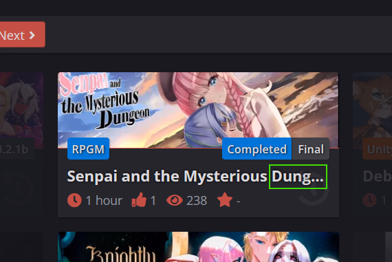 RPGM Completed Senpai and the Mysterious Dungeon [Final] [Ruhut Soft]