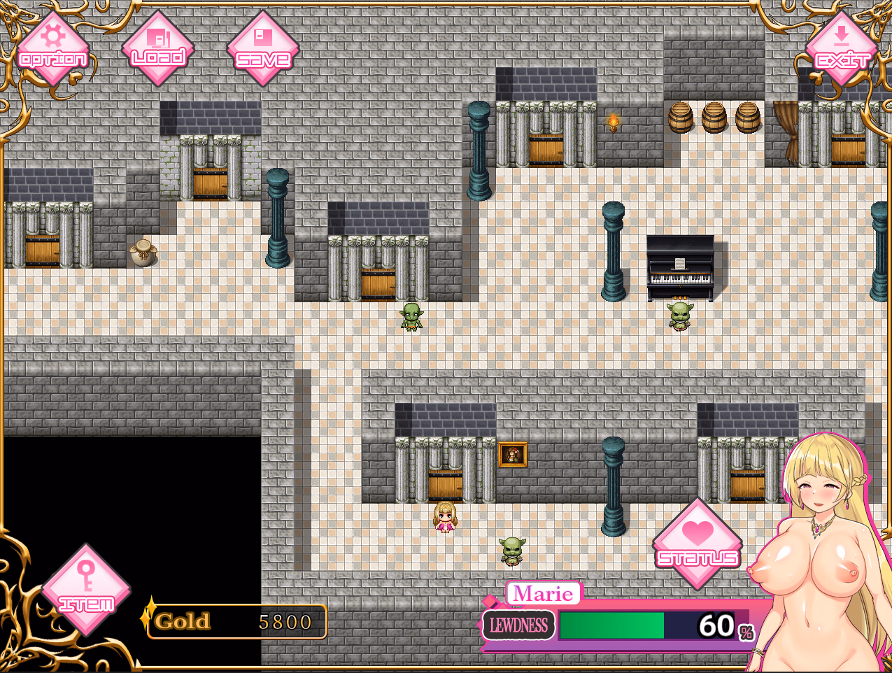 RPGM Completed Captive Princess Marie and the Castle of Depraved Monsters [Final] [HarapekoChicken]