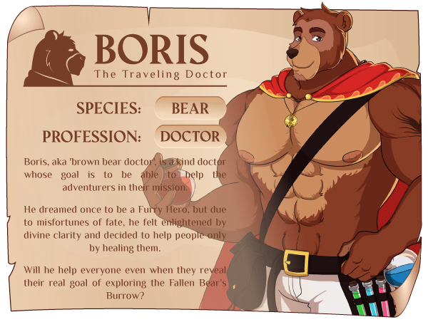 VN Unity Completed Burrow of the Fallen Bear: A Gay Furry Visual Novel [v1.04a] [Male Doll]