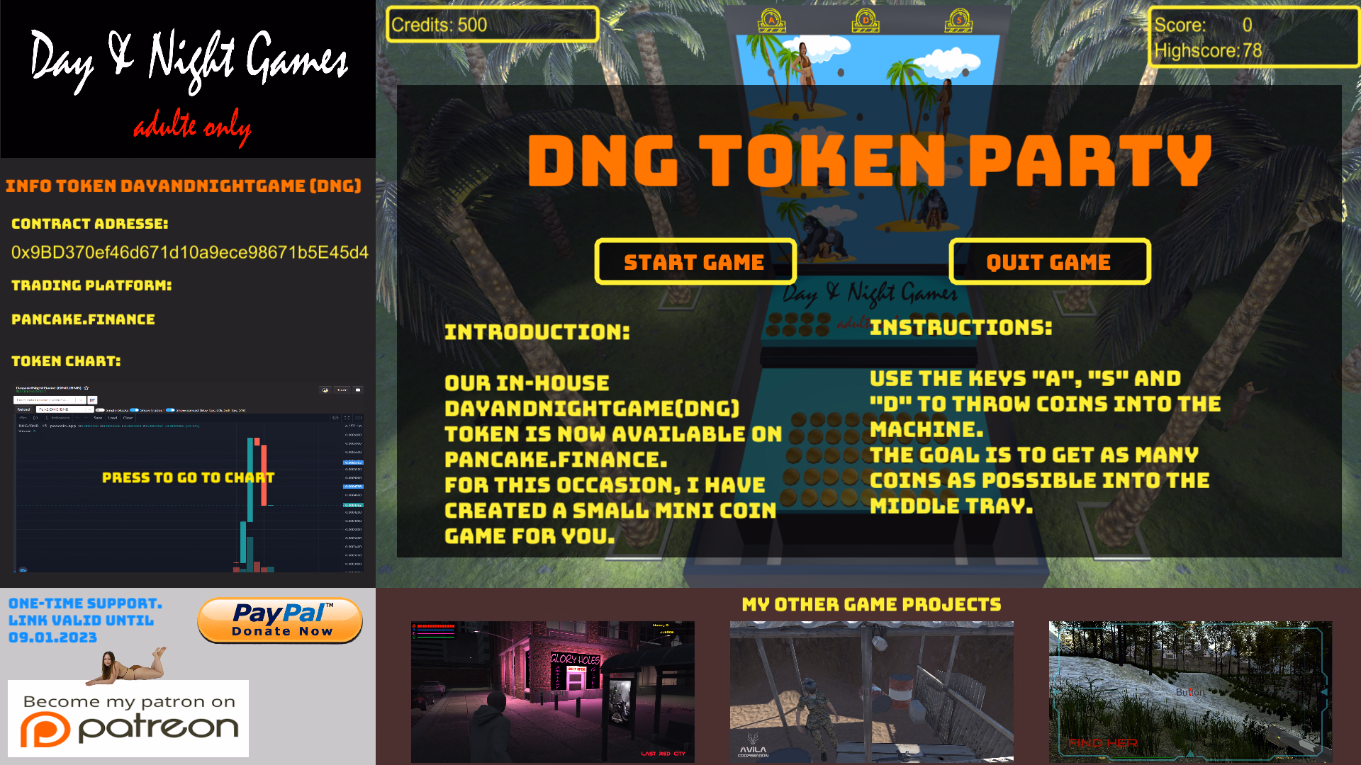 Unity Abandoned DNG Token Party [v0.1] [DayandNightGames] download