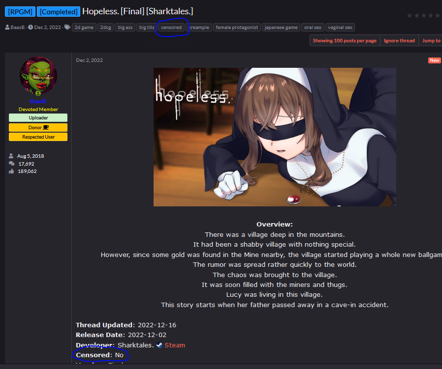 RPGM Completed Hopeless. [Final] [Sharktales.]