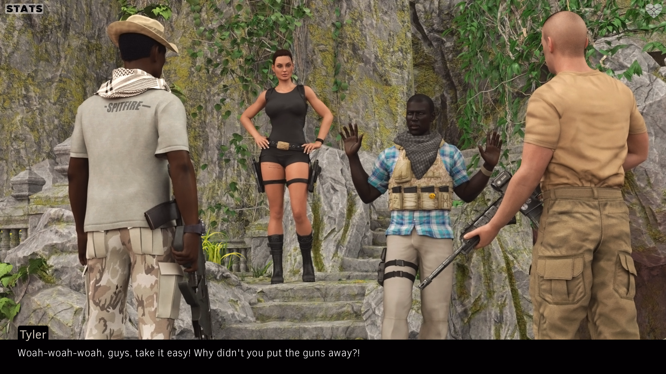 VN Ren'Py Abandoned Lara Croft and the Lost City [v0.4.9] [Old DVD]