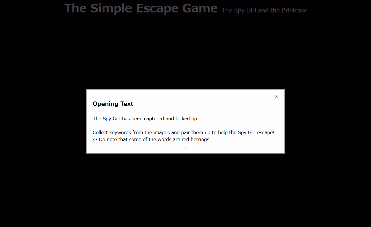 HTML Completed The Simple Escape Game ~The Spy Girl and the Bag~ [Final] [TripleQ]
