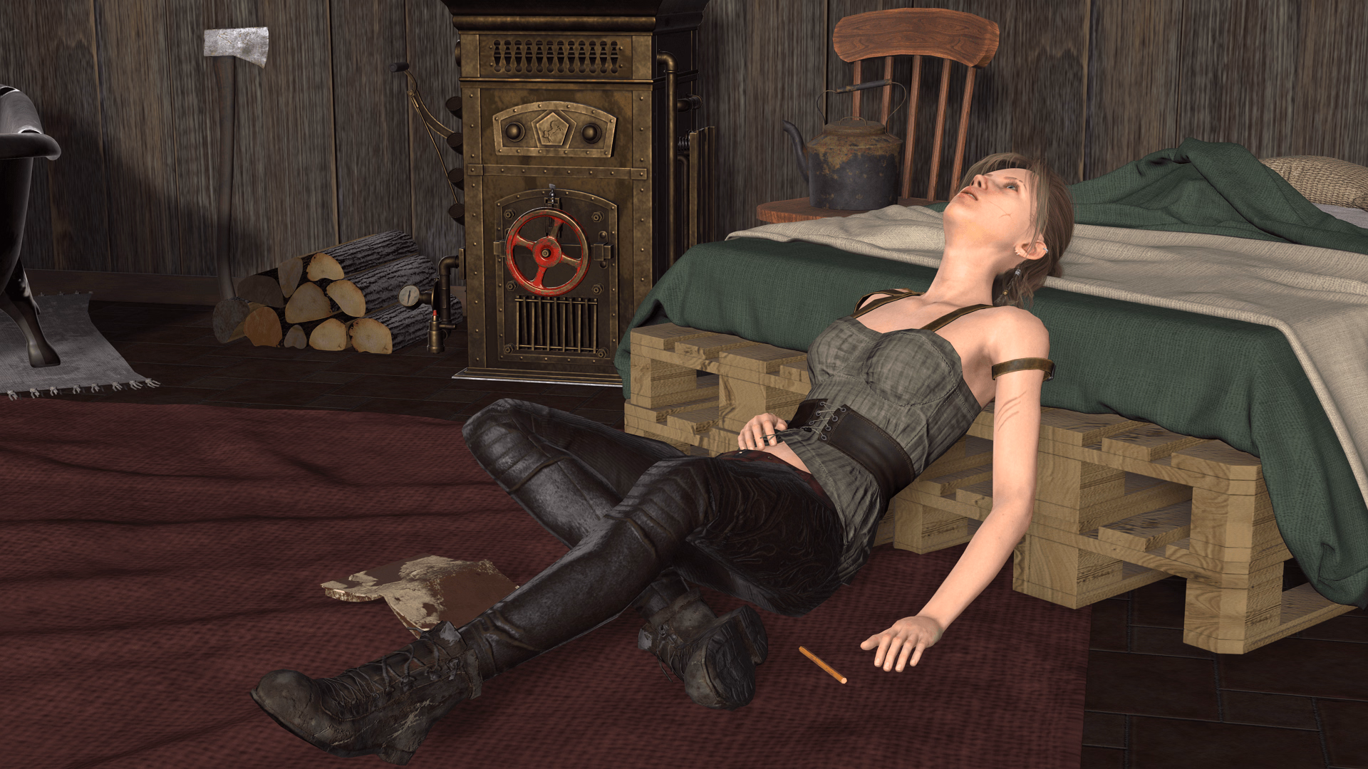 Ren'Py Completed Teen Zombie in Your Cabin [v1.0] [Pent Panda]