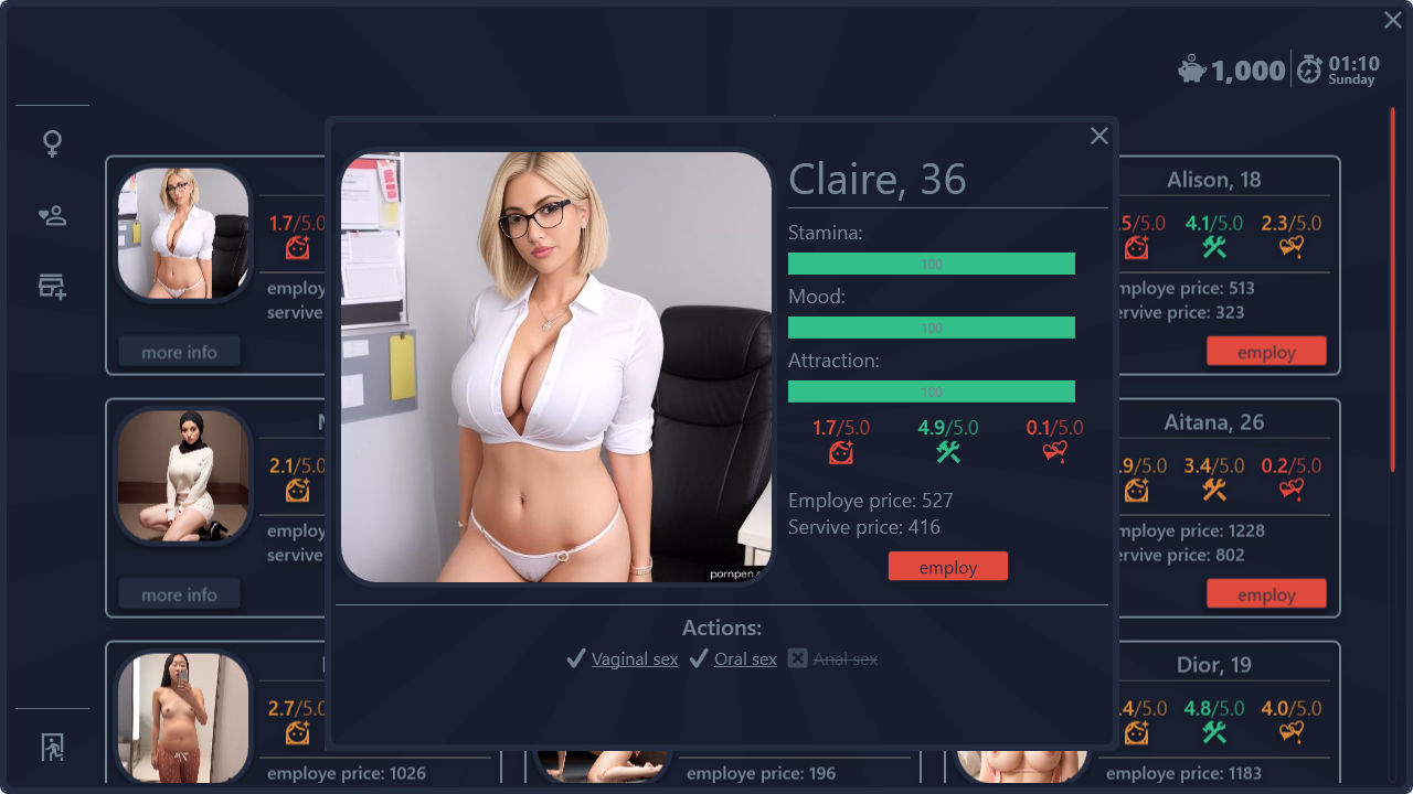 Others Abandoned Brothel Manager Simulator [v0.0.5 Alpha] [BrothelManagerSimulator]