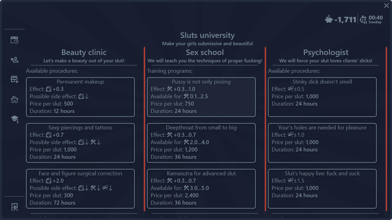 Others Abandoned Brothel Manager Simulator [v0.0.5 Alpha] [BrothelManagerSimulator]