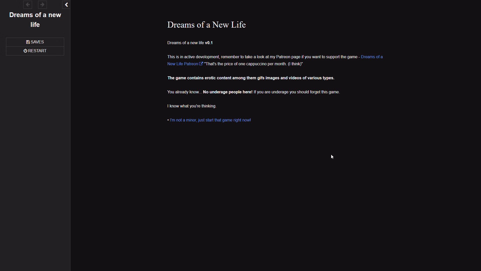 HTML Abandoned Dreams of a New Life [v0.1.5] [Anenn]