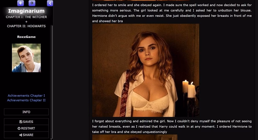 HTML Abandoned Imaginarium. Chapter I: The Witcher + Chapter II: Hogwarts [Ch.1 + 2 v2.3] [RoxxGame]